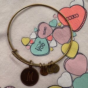 Alex and Ani “M” Monogram Charm Bracelet